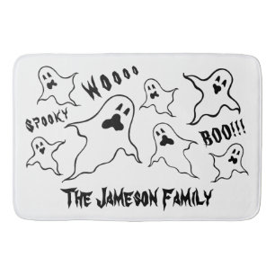 Personalisiert Spooky Halloween-Geister Badematte