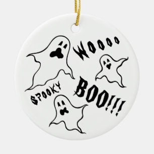 Personalisiert Spooky Halloween-Geister Keramik Ornament