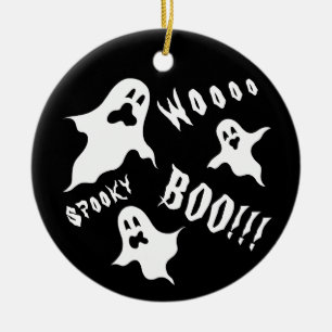 Personalisiert Spooky Halloween Gespenster Weihnac Keramik Ornament