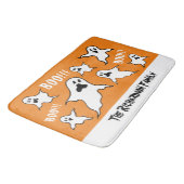 Personalisiert Spooky Halloween Ghosts Bath Mat Badematte (Schrägansicht)