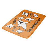 Personalisiert Spooky Halloween Ghosts Bath Mat Badematte (Schrägansicht)