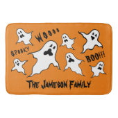 Personalisiert Spooky Halloween Ghosts Bath Mat Badematte (Vorderseite)