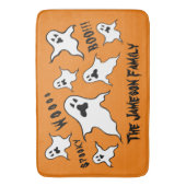 Personalisiert Spooky Halloween Ghosts Bath Mat Badematte (Vorderseite Vertikal)