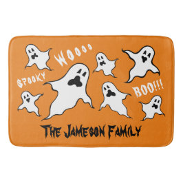 Personalisiert Spooky Halloween Ghosts Bath Mat Badematte