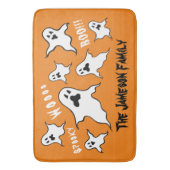 Personalisiert Spooky Halloween Ghosts Bath Mat Badematte (Vorderseite Vertikal)