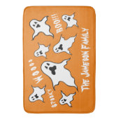 Personalisiert Spooky Halloween Ghosts Bath Mat Badematte (Vorderseite Vertikal)
