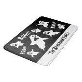 Personalisiert Spooky Halloween Ghosts Bath Mat Badematte (Schrägansicht)