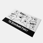 Personalisiert Spooky Halloween Ghosts Doormat Fußmatte (Schrägansicht)