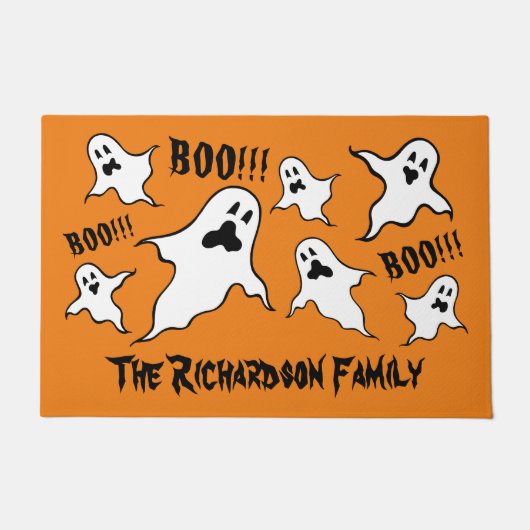 Personalisiert Spooky Halloween Ghosts Doormat Fußmatte (Vorderseite)