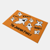 Personalisiert Spooky Halloween Ghosts Doormat Fußmatte (Schrägansicht)