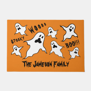 Personalisiert Spooky Halloween Ghosts Doormat Fußmatte