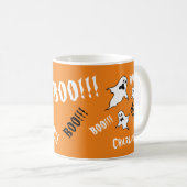 Personalisiert Spooky Halloween Ghosts Kaffeemasch Kaffeetasse (VorderseiteRechts)