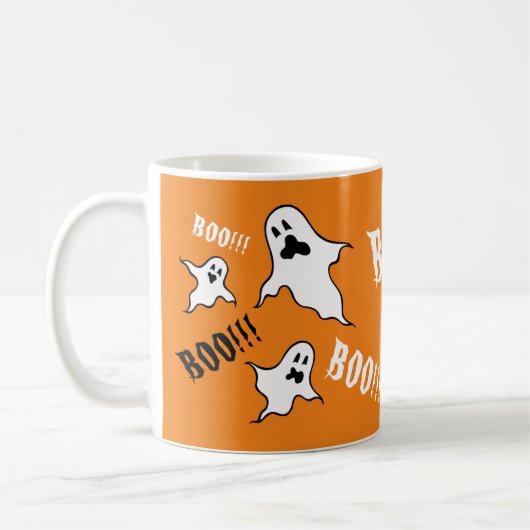 Personalisiert Spooky Halloween Ghosts Kaffeemasch Kaffeetasse (Links)