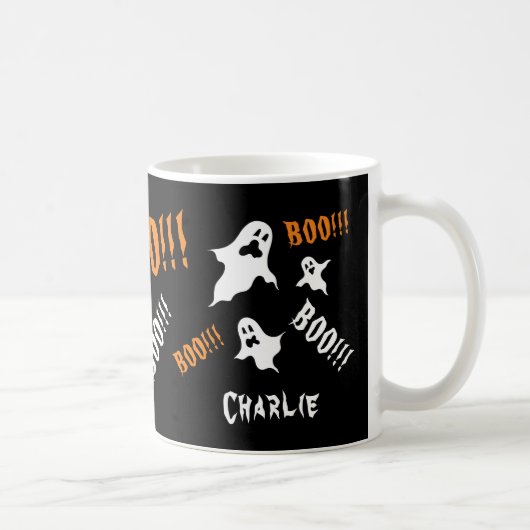 Personalisiert Spooky Halloween Ghosts Kaffeemasch Kaffeetasse (Rechts)