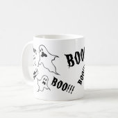 Personalisiert Spooky Halloween Ghosts Kaffeemasch Kaffeetasse (Vorderseite Links)