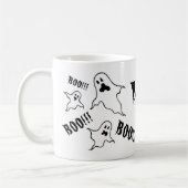 Personalisiert Spooky Halloween Ghosts Kaffeemasch Kaffeetasse (Links)