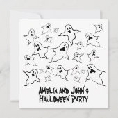 Personalisiert Spooky Halloween Ghosts Party Invit Einladung (Vorderseite)