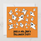 Personalisiert Spooky Halloween Ghosts Party Invit Einladung (Vorderseite)