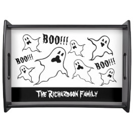 Personalisiert Spooky Halloween Ghosts Serviertabl Serviertablett