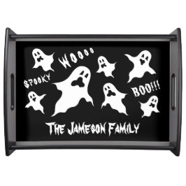 Personalisiert Spooky Halloween Ghosts Serviertabl Serviertablett