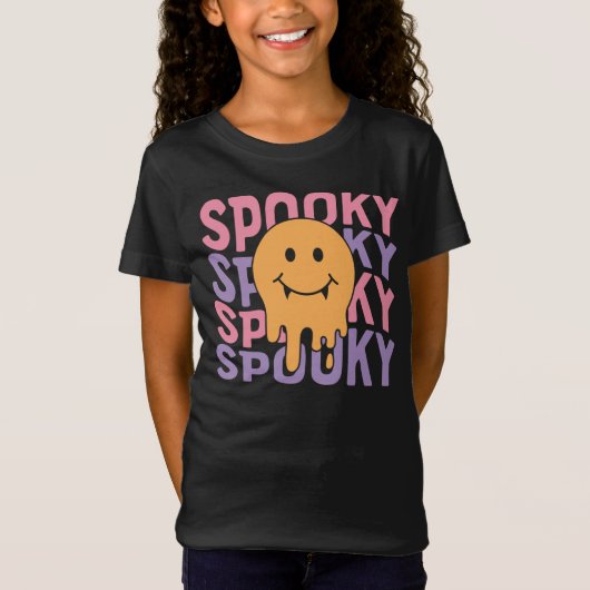 Personalisiert Spooky Halloween T - Shirt (Vorderseite)