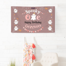 Personalisiert Spooky Ooky Halloween Geburtstagsba Banner