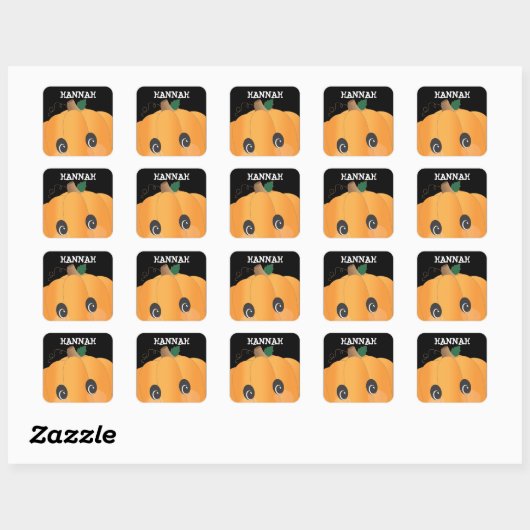Personalisiert Spooky Pumpkin Halloween Sticker (Blatt)