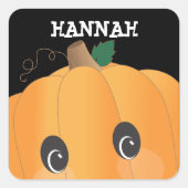 Personalisiert Spooky Pumpkin Halloween Sticker (Vorderseite)