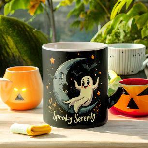 Personalisiert Spooky Serenity Halloween Ghost Kaffeetasse