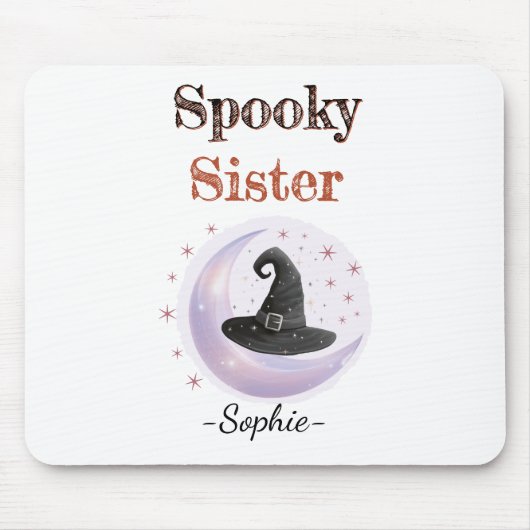 Personalisiert Spooky Sister Mousepad (Vorne)