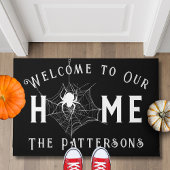 Personalisiert Spooky Spiderweb Halloween Zuhause Fußmatte