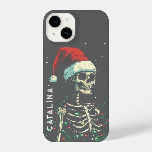 Personalisiert Spooky Weihnachten iPhone Hülle (Rückseite)