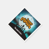 Personalisiert Spooky Zombie Happy Halloween Party Serviette (Ecke)