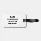 Personalisiert Sport Baseball Ball Bats Gepäckmark Gepäckanhänger (Rückseite horizontal)