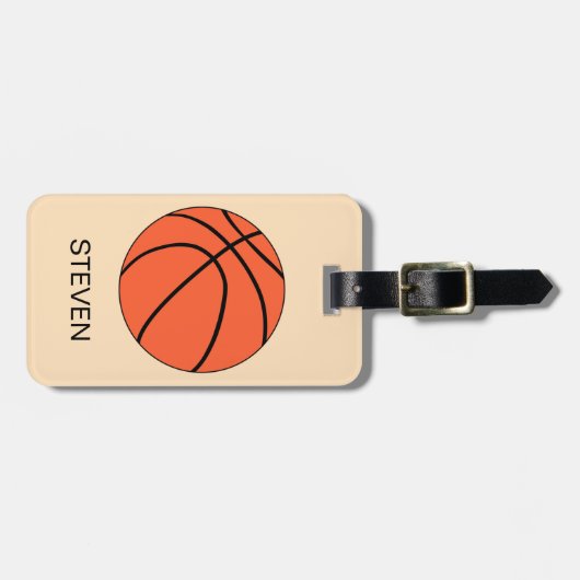 Personalisiert Sport Basketball Gepäckanhänger (Vorderseite horizontal)