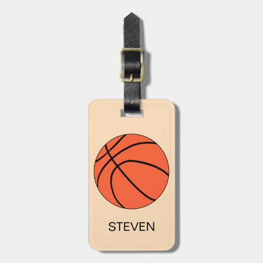 Personalisiert Sport Basketball Gepäckanhänger (Vorderseite vertikal)