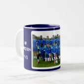 Personalisiert Sport Coach Team Foto Vielen Dank Zweifarbige Tasse (Vorderseite Links)