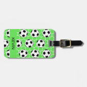 Personalisiert Sport Fußball Gepäckmarke Gepäckanhänger (Vorderseite horizontal)