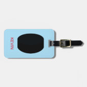 Personalisiert Sport Hockey Puck Gepäckanhänger (Vorderseite horizontal)