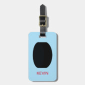 Personalisiert Sport Hockey Puck Gepäckanhänger (Vorderseite vertikal)