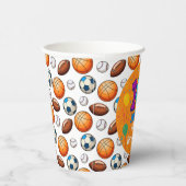 Personalisiert Sports Birthday Paper Cups Pappbecher (Rechts)