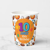 Personalisiert Sports Birthday Paper Cups Pappbecher (Vorderseite)