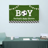 Personalisiert Sports Boy Soccer Babydusche Banner (Messeveranstaltung)