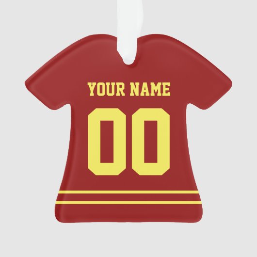 Personalisiert Sports Jersey Style Ornament (Vorderseite)