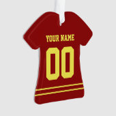 Personalisiert Sports Jersey Style Ornament (Vorderseite)