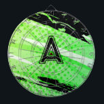 Personalisiert Sporty Green & Black Dartscheibe<br><div class="desc">Personalisierte Dartplatine. Sportlicher,  grüner und schwarzer Dartboard. Jugendgeschenk.</div>