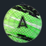 Personalisiert Sporty Green & Black Dartscheibe<br><div class="desc">Personalisierte Dartplatine. Sportlicher,  grüner und schwarzer Dartboard. Jugendgeschenk.</div>