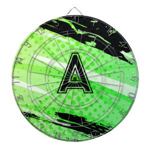 Personalisiert Sporty Green & Black Dartscheibe