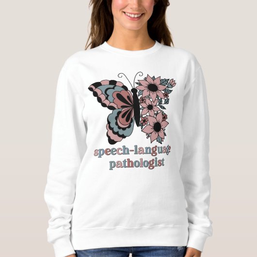 Personalisiert-sprachlicher Pathologe Butterfly Sweatshirt (Vorderseite)