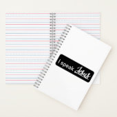 Personalisiert spreche ich Jesus Black & White auf Notizblock (Innen)